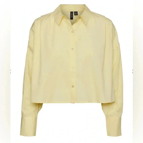 Vera Moda |  Gittana LS Crop Shirt - Picture 4 of 11